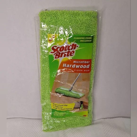 1pc Scotch Brite Microfiber Hardwood Floor Mop Cover Wrap Around Edge Lime Green - Picture 5 of 13
